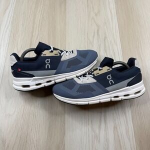On Cloudrift Mens Metal Blue Gray Comfort Low Top Lace Up Athletic Shoes Size 9